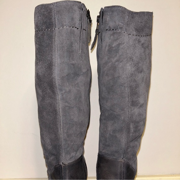 SOLD - BROWNS Leather Wedge Suede Moto Boot - Picture 12 of 15